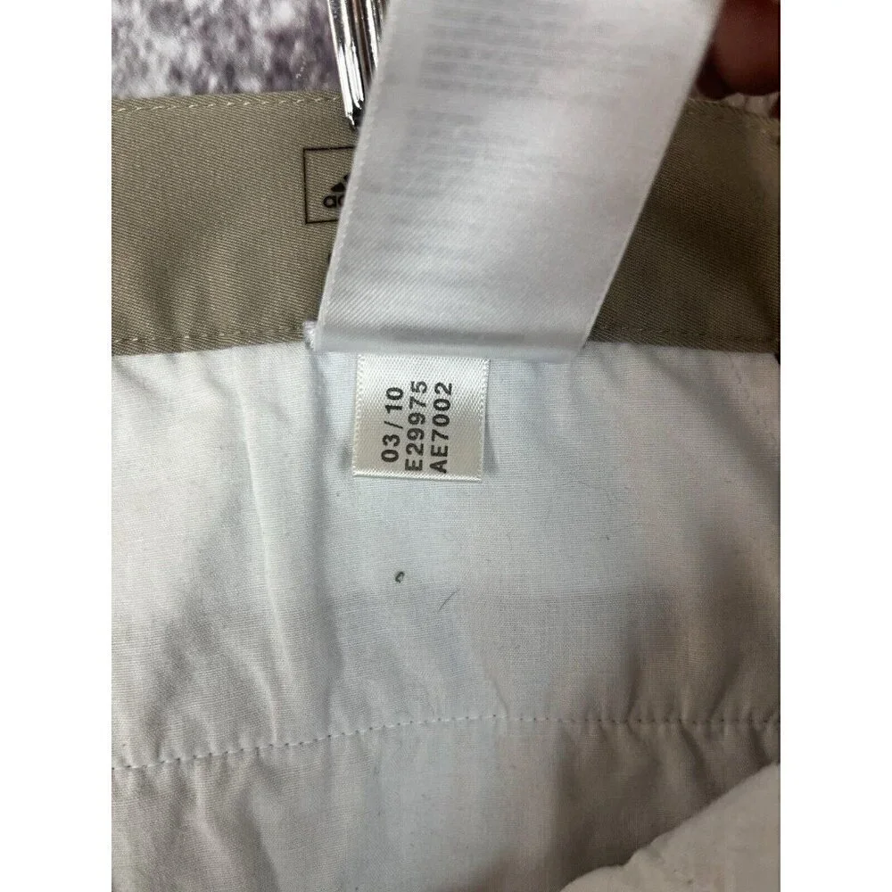Adidas Pants Mens 34 X 32 Climalite Golf Tan Flat Front‎ Lightweight Preppy Club